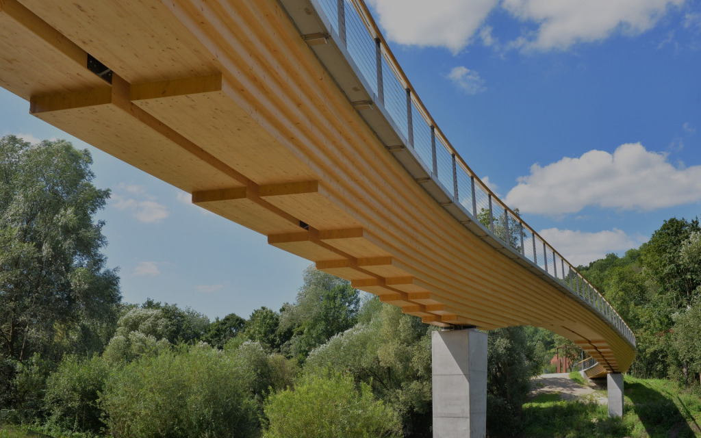 Timber bridge construction - Miebach engineering office